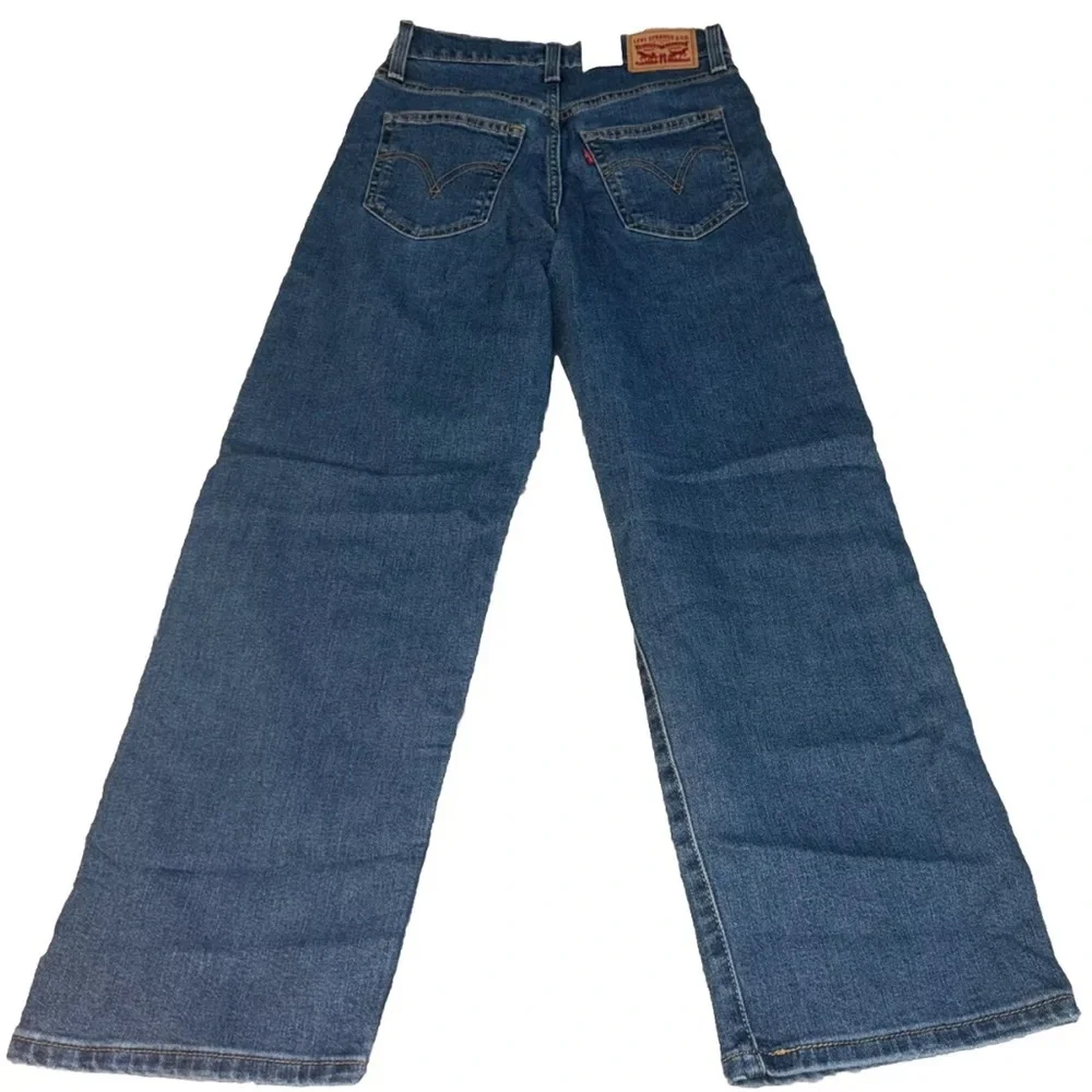 Women Levi Strauss Ribcage Straight Ankle Button Fly High Jeans Levi's Sz 26x27 - Picture 8 of 9